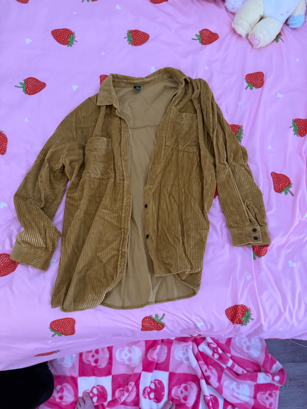 Free People tan corduroy jacket in XXL